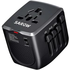 Travel Converter Adapter Voltage Converter that Steps Down 220 Volts to 110 Volts for use in Over 200 Countries,Including The U.S., U.K., Europe, and Australia