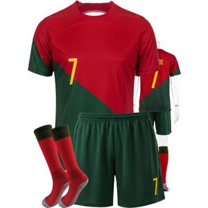 Kids Soccer Jersey Set for Boys Girls Training Uniform Youth Jerseys 13-14Y