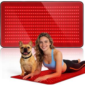 Full Body Red Light Therapy Mat with 640 LEDs, 3-in-1 660nm & 850nm TPU Infrared Light Blanket, 38" x 23.6" Foldable Therapy Pad with Timer Controller Pulse Modes for Home Use 48W