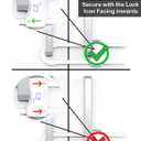 Pack of 12 - Baby Proofing Cabinet Locks Adjustable U Shaped Baby Safety Latches for Drawers, Fridge, Closet Modern Baby Proofing Cabinet Lock with Extra Secure Lock Buttons (White)