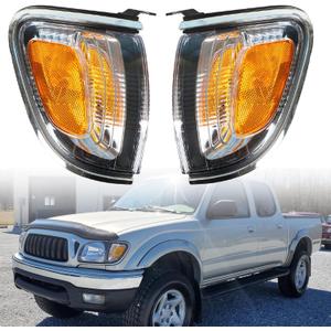 1 Pair of Park Signal Corner Marker Lights with Black Trim Replacement for Ta-coma 2001-2004 Pickup