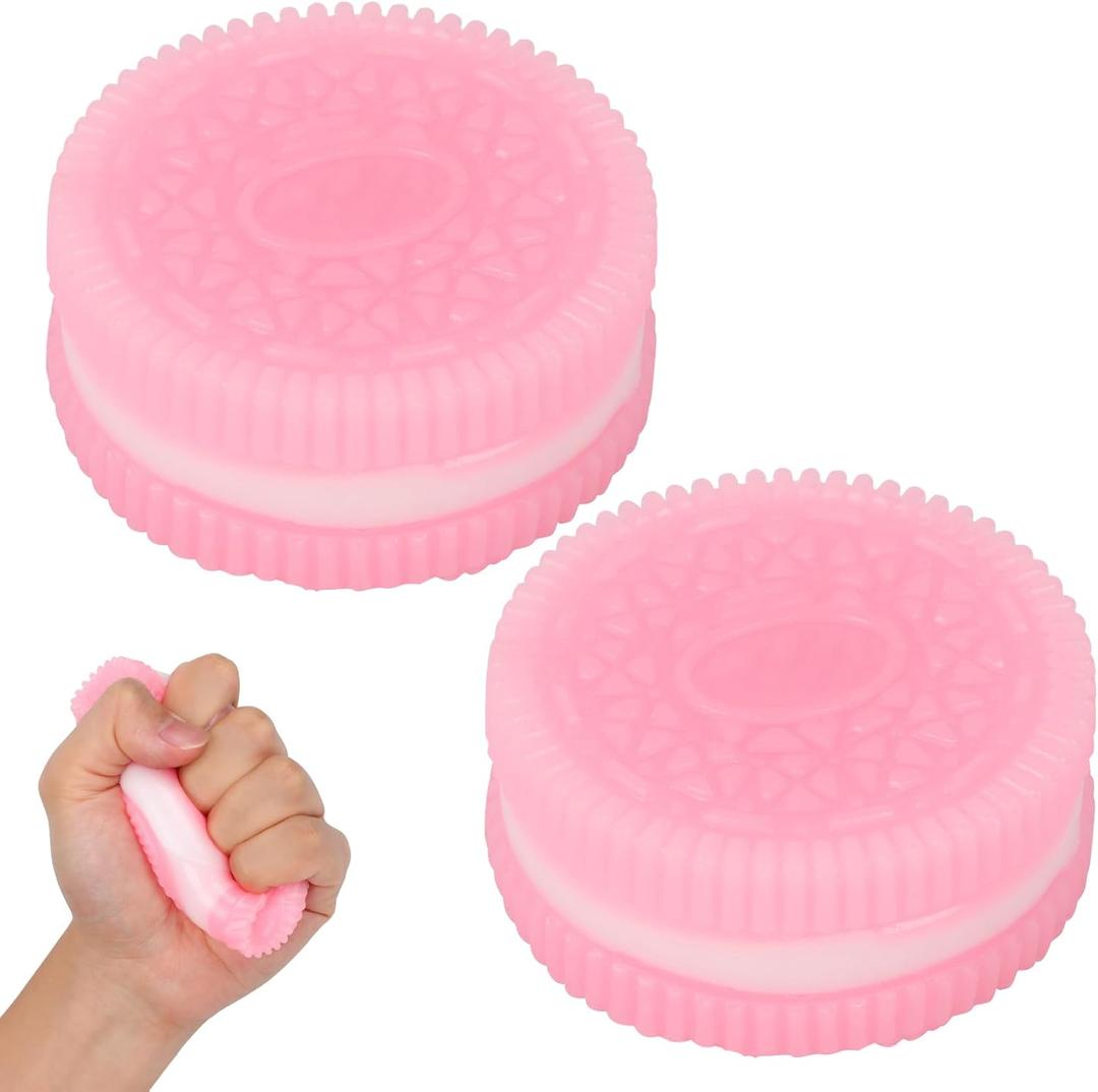 2Pcs Pink Stress Relief Fur Ball, Ultra-Soft Decompression Venting Toy for Stress & Anxiety