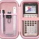 Hard Case Compatible with Texas Instruments TI-84 Plus CE/TI-84 Plus/TI-Nspire CX II CAS/TI-Nspire CX II/TI-83 Plus/TI-85 /TI-86 /TI30xs /TI36X Pro/TI 34 Color Graphing Calculator (Rose Gold)