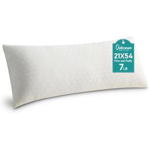 Oubonun Full Body Pillow for Adults, Soft and Fluffy Large Body Pillow for Sleeping, Premium Long Bed Pillow for Side Sleepers (20x54,Cream)