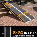 VNN Portable Wheelchair Ramp 8FT, Seamless Non-Slip Aluminum Ramps for Wheelchairs for Home, Handicap Wheelchair Ramps for Home Steps, Aluminum Loading Dock Plates