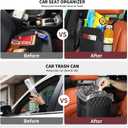 FrgKbTm 2Pack Car Seat Back Organizer, Waterproof Car Backseat Organizer with Cup Holders Large Capacity Hanging Car Storage Bag for Phones Documents Cups Bottle Travel Compatible with Most Vehicles