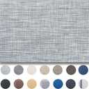 Placemats Set of 4 - Easy Clean Woven Vinyl Placemats for Dining Table, Indoor/Outdoor Place Mats, Washable PVC Table MatsGray