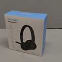 TECKNET Wireless Headset, Bluetooth Headset with AI Noise Cancelling Microphone - Rechargeable Bluetooth V5.2 Headphones, 50H Playtime & Mic Mute, On Ear Headphones for Trucker/Remote Work/Call Center (Deep Black)