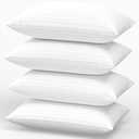 Favocama Pillows Standard Size Set of 4 Hotel Collection Bed Pillow for Sleeping Pillows 4 Pack for Back, Stomach or Side Sleepers Soft and Supportive Washable Pillows for Bedroom
