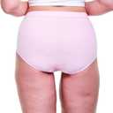 Hanes Women's Underwear Briefs Pack, 6-Pack, Pure Comfort Organic Cotton Brief Panties for Women, Full Coverage (L)