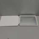 FUNTOUCH Rechargeable Travel Makeup Mirror with 72 Led Lights, Portable Lighted Beauty Mirror, 3 Color Lighting, Dimmable Touch Screen, Tabletop LED Folding Cosmetic Vanity Mirror (White)