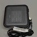 Amazon Basics Ceramic Space Heater, Mini Heater for Office Desk, Portable Tent Heater (Indoor Use), 500 W, With Tip-Over Protection, Lightweight (1.4 LBS), Black, 5.87D x 3.15W x 5.95H