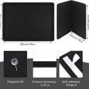 Large Bulletin Board 36" x 24", Foldable Cork Board, Felt Pin Boards