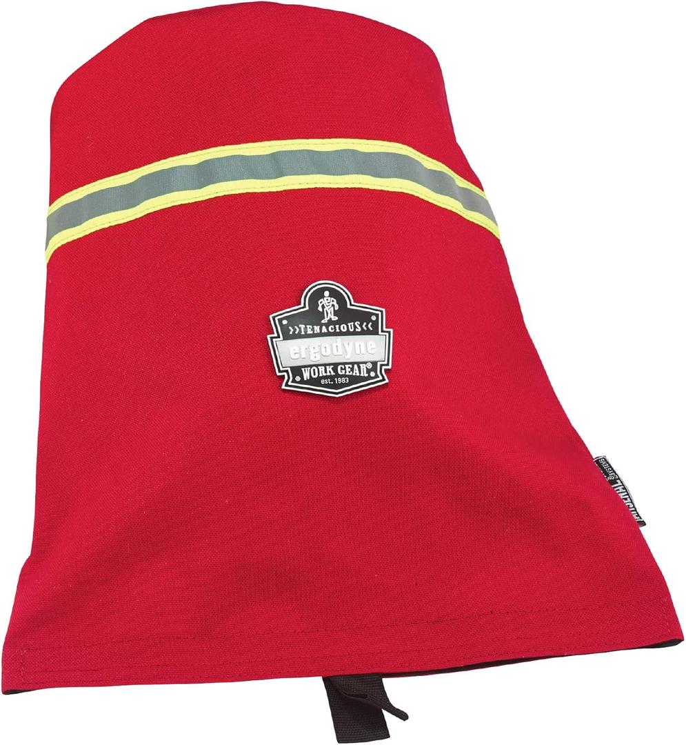 Ergodyne Arsenal 5082 Fireman's SCBA Respirator Firefighter Mask Bag for Air Pack with Drop Down Access for SCBA Mask,Red