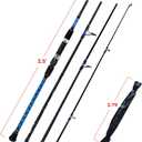 Fiblink Surf Spinning Fishing Rod Carbon Travel Surf Rod 4 Piece Spinning Fishing Rod 10ft