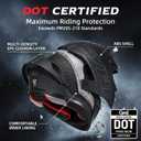 CYRIL Full Face Motorcycle Helmet DOT Approved for Adults, Street Racing, Matte Black, X-Large 