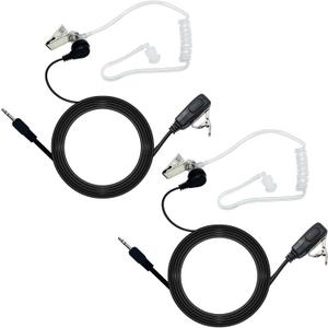 Walkie Talkie Earpiece with Mic PTT 1 Pin 2.5mm Covert Acoustic Tube Headset for Cobra Talkabout CXT195 CX112 ACXT1035r ACXT145 ACXT545 PX655 RX385 RX685 Two-Way Radio Accessories, (2 Pack)