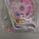 DDJKCZ Training Wheels Flash Mute Wheel Bicycle Compatible for Bikes of 12 14 16 18 20 Inch (light-PINK)