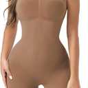 Strapless Shapewear Bodysuit Butt Lifter Body Shaper for Women Under Dress Tummy Control full Body Shapewear (Large, Coffee)