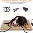 INVENHO Pet Heating Pad for Cats & Dogs, Waterproof, Adjustable Temp with Timer, Electric Pad