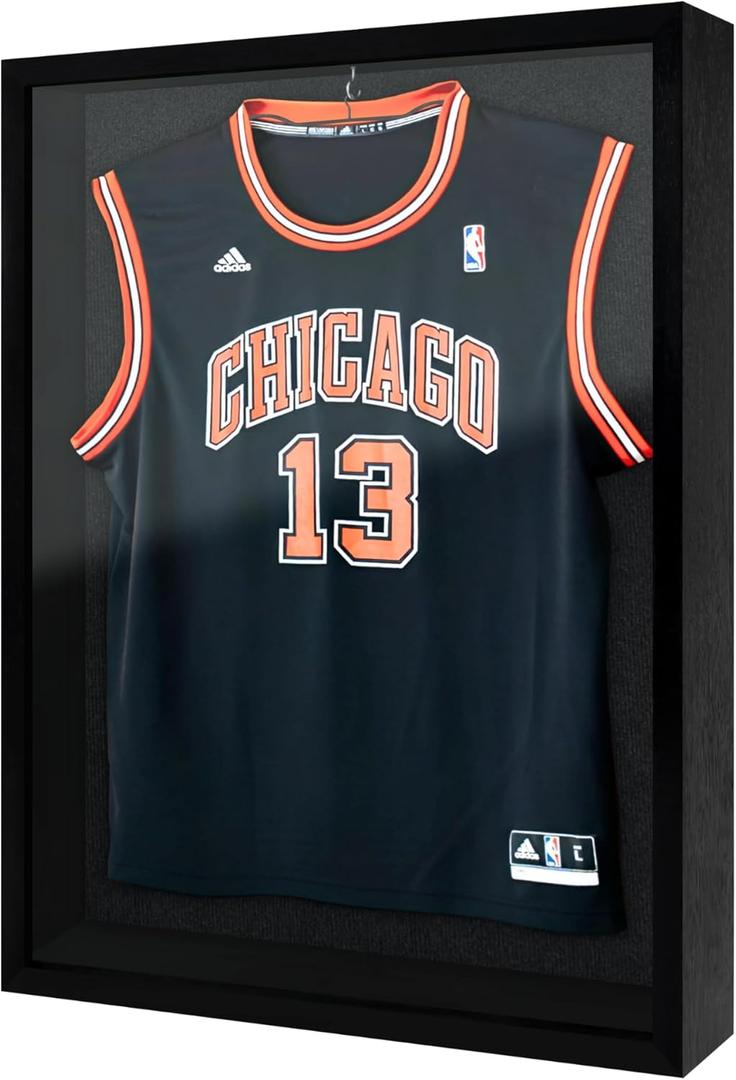 Premium Solid Wood Display Case, 22" x 28", Plexiglass Front, Linen Background, Black Finish