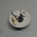 Leviton Glazed Porcelain Incandescent Lampholder with Pull Chain and Grounding Outlet, 9726-C2 (1 Count (Pack of 1), Image)