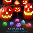 Submersible LED Lights, Warm White Waterproof Flameless Candle Tealights, Battery Operated Underwater Pool Lights for Vases Table Centerpieces Weddings Party Halloween Christmas Decor,12 Pack