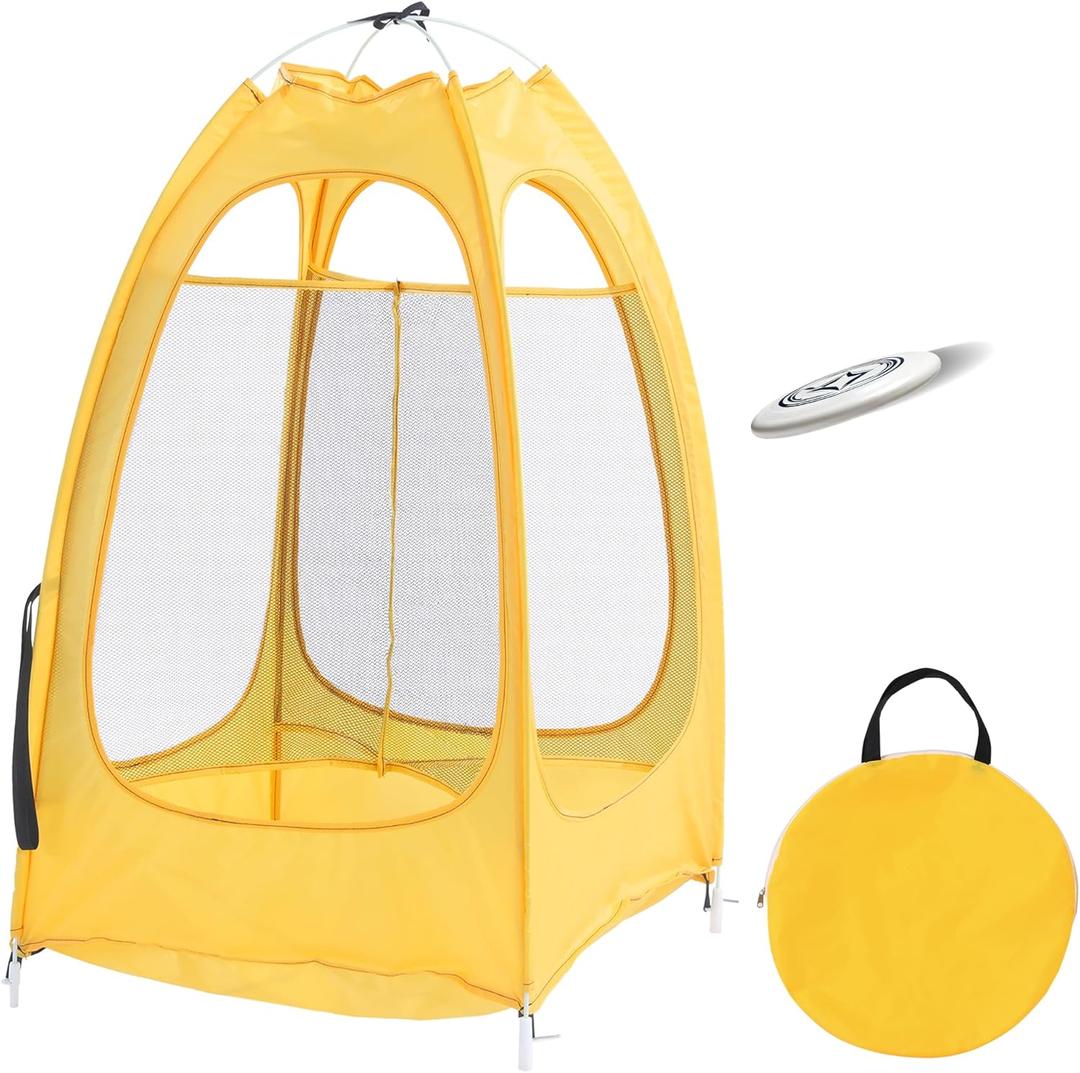 ROYALAY Portable Disc Golf Basket with Storage Bag for Adults Children, Foldable Frisbee Golf Baskets Set Divided into 4 Areas for Practice