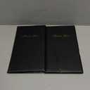 Restaurant Check Presenters - Guest Check Card Holder with Gold Thank You Imprint - 5.5" x 10" (Black, 2 Pack)