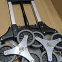 Stair Climbing Hand Truck, Heavy Duty Stair Climbing Cart Telescoping Handle and 6 Wheels for Home Shopping Moving Warehouse(Black Manual)