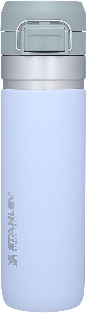 Stanley Quick Flip GO Water Bottle 24 oz | Push Button Lid | Leakproof and Packable for Travel and Sports | Insulated Stainless Steel | BPA-Free | Lilac