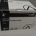 Amico 4 Pack 4 inch 5CCT LED Recessed Lighting, Dimmable, 8.5W=60W, 650LM, 2700K/3000K/4000K/5000K/6000K Selectable, Retrofit Can Lights with Baffle Trim, IC Rated - ETL & FCC, White