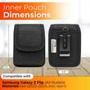 Premium Nylon Flip Phone Pouch with Metal Belt Clip and Adjustable Magnetic Closure Holster Compatible with Samsung and Motorola Flip Phones