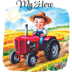 My Hero Quote Happy Farmer Smiling Farm Adventure Wall Decal Wall Dcor Vinyl Sticker Size: 20 x 20