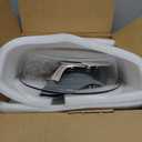 2 in 1, Glass Microwave Splatter Cover for Food & Microwave Place Mat, Plate Splatter Guard Lid with Easy Grip Silicone Handle Knob, Borosilicate Glass with Vent Hole, Food Grade, No Plastic, 10in