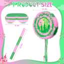 Soulchen Witch Piata 14.2'' Pink and Green Piata Game Set with Stick and Blindfold Princess and Witch Party Favor Pink and Green Party Decor for Birthday Quinceaera Baby Shower Movie Supplies