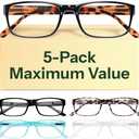 Gaoye 2.75 Professional Reading Glasses for All Day - Computer Readers with Blue Light Protection - Value Pack