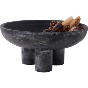 MIYUKI Ceramic Decorative Bowl for Home Decor - 14.5" Large Fruit Bowl for Kitchen Counter, Centerpiece, Entryway - Handcrafted Pottery
