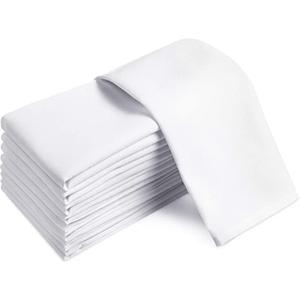 Elegant Restaurant Quality 100% Cotton Dinner Table Cloth Napkins with Clean- Lined Hemmed Edges, Bulk Set, Square 20" x 20'' for Weddings, Hotels, Restaurants, and Classy Home Dinners (60)