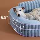 LE SURE Cute Dog Bed Medium Size Dog, Orthopedic Waterproof Medium Pet Beds with Sides, High Back Non-Slip Bottom and Egg-Crate Foam Pet Couch Sofa with Washable Removable Cover, Blue