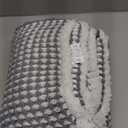 TYUU Waffle Bath Mat, Boho Bathroom Rugs Non Slip Washable Super Absorbent Quick Dry Bath Mat Farmhouse Bathroom Decor, 30"x20" Grey and White