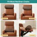 NZDWZDN Non-Slip Neck Pillow for Recliner with Elastic - Head Pillow for Recliner Supportive Memory Sponge Cushion with Soft Velvet Cover for Neck Relief While Working,Studying and Playing(Brown)