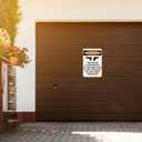 Protected by God and Gun Sign - Tin Funny Warning Signs for Property Outdoor Security