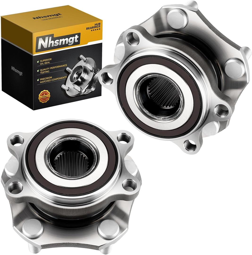 513357 Front Wheel Hub Bearing Assembly Compatible with Nissan Rogue 2014-2023, Rogue Sport 2017-2022 5 Lug with ABS 2pcs
