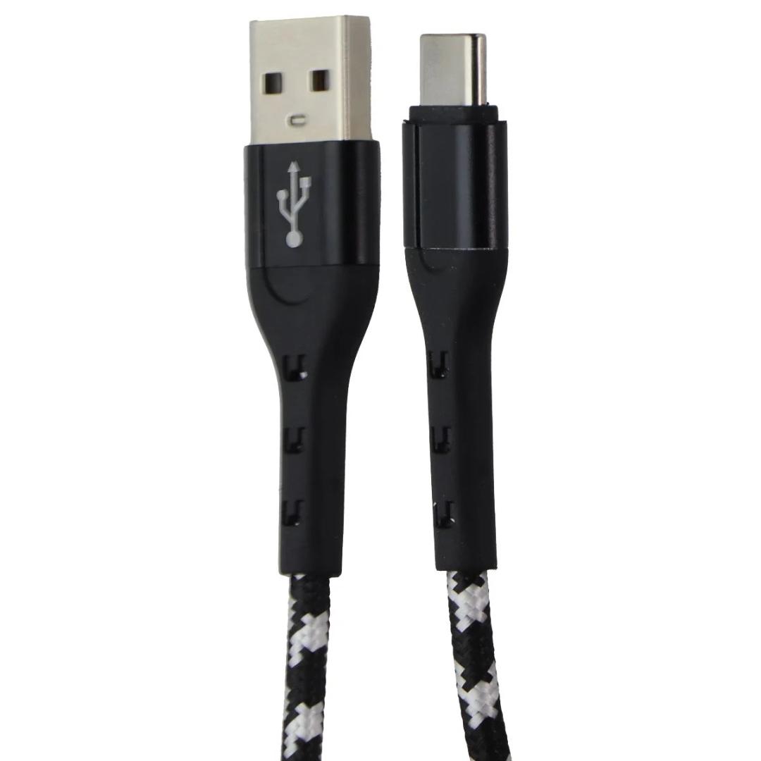 ZGear 10ft USB-A to USB-C Braided Sync & Charge Cable - Black/Silver