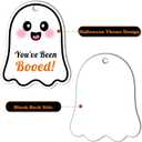 2 x 80 Pcs Valentines Gifts for Her Him,Halloween Tags with String, You've Been Booed Gifts Tag, Happy Halloween Tags for Goodie Bags Ghost Boo Gift Tags for Presents Party Favor Hanging Gift Label