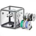 3D Printer Enclosure for Bambu Lab A1 Mini, 360 Transparent Acrylic Enclosure with LED Light, Odor Isolation Noise Reduction Constant Temperature 3D Printer Cover Box, 460x460x460MM