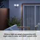Blink Wired Floodlight Camera, Smart security camera, 2600 lumens, HD live view, enhanced motion detection, built-in siren, Works with Alexa, 1 camera (White)