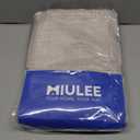 MIULEE 100% Blackout Linen Textured Curtains for Bedroom Solid Thermal Insulated Natural Beige Grommet Room Darkening Curtains & Drapes Luxury Decor for Living Room Nursery 52 x 84 Inch (2 Panels)