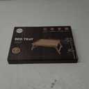 VaeFae Acacia Bed Table Tray, Wooden Breakfast Tray with Folding Legs, Bed Tray for Eating and Laptop, Eating Trays for Bedroom (Medium)